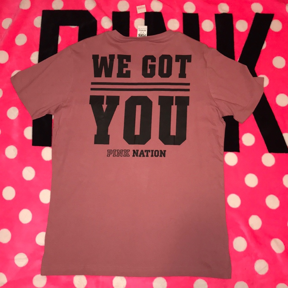 **SOLD**WE GOT YOU SOFT BEGONIA CAMPUS TEE